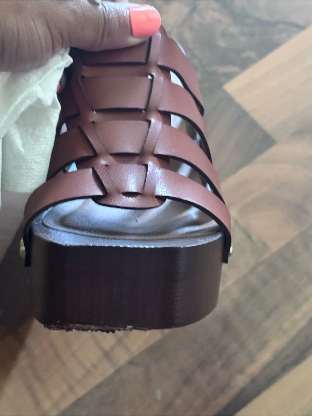 Madden Girl Brown Braided-Style Platform Sandals
